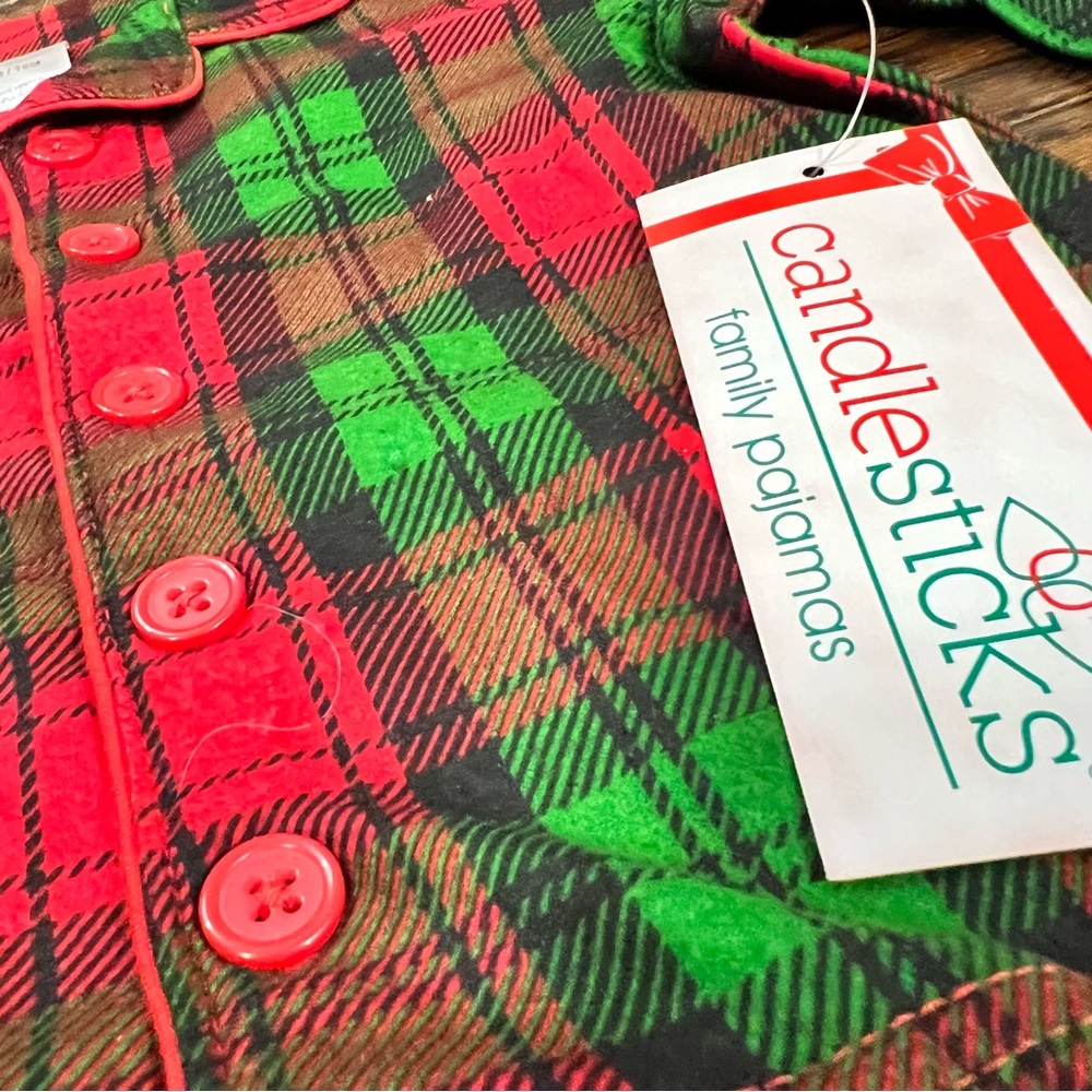 NWT 2 Pair Candlesticks Christmas 2 Pc Pajamas Size 18 Months - Picture 4 of 5